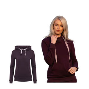 Top Quality Wholesale Regular Fit Cotton Hoodie Thick Fleece Pullover Blank Custom Hoodies for <b>Women</b> - Product Image 3