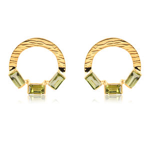 Boucles d'oreilles plaquées or en argent sterling 925, collection de boucles d'oreilles en pierre précieuse de kynite naturelle pour femmes. Grossiste Fabrication PAR CDP. - Product Image 2