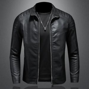 Chaqueta de moto de tendencia primavera chaqueta de cuero de moda para hombre Slim Fit Anti-viento chaquetas de moto hombres abrigo de motorista - Product Image 2
