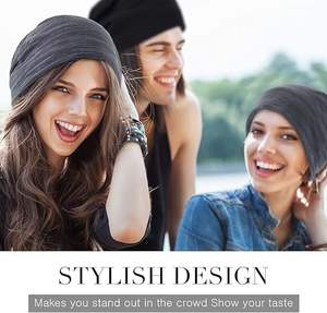 Abordable en gros en détresse Style Hommes Femmes Mode Long Slouchy Beanie Hats Oversized Baggy Beanies Caps - Product Image 2