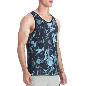 Camiseta sin mangas para hombre, precio asequible, sublimación, elástica, sin costuras, cuello redondo, compresión, impresión por transferencia, sublimación. - Product Image 4