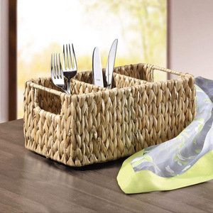 Porte-stylos en jacinthe d'eau, organisateur, panier multi-compartiments, conteneur pour le rangement de la papeterie - Product Image 5