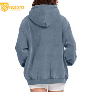 เสื้อครอปไซส์ใหญ่พิเศษสำหรับผู้หญิงเสื้อมีฮู้ดแฟชั่นผ้าฝ้าย100% สั้นโอเวอร์ไซส์สำหรับผู้หญิง - Product Image 2