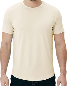 Crew Fitness T-shirt à manches courtes en coton épais pour hommes Logo imprimé numérique élégant Durable à la mode séchage rapide respirant 200g - Product Image 2