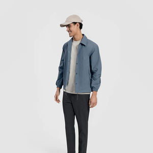 Veste d'entraîneur pour homme avec logo personnalisé en gros, de haute qualité, décontractée, d'hiver, avec col montant, veste d'hiver longue - Product Image 2