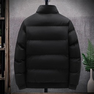 Men's Winter <b>Quilted</b> Hooded Breathable <b>Double</b> Breasted Windbreaker Jacket 100% Polyester Thick Warm M-5XL 2024 New - Product Image 6