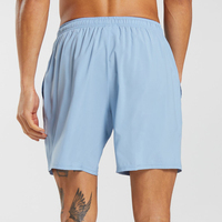 Short de survêtement avec logo personnalisé pour hommes, poche zippée, entraînement élastique, style sportif, fitness, coton, broderie en nylon, vente en gros