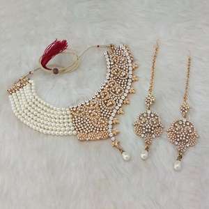 Kriaa Fine Jewelry <b>Sets</b>-Austrian Stone <b>Pearl</b> Gold Plated <b>Necklace</b> 1103657 - Product Image 1