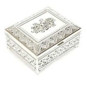 กล่องเครื่องประดับตกแต่งหรูหราสีขาวสำหรับเก็บเครื่องประดับ - Product Image 1