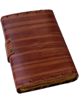 NEW ERA NEE- Diario de cuero de tapa dura cosido a mano con hilo, con grabado de ojo de esfinge y páginas con borde deshilachado, Hocus Pocus Grimoire