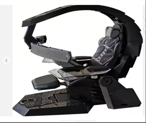 Factory Sealed Aluminum Multi-Screen Encoding Cabin Workstation Office Cockpit Gaming Station PU Surface <b>Computer</b> <b>Table</b> - Product Image 3