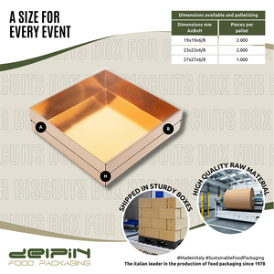Made in Italy Boîte à biscuits carrée jetable de luxe en carton personnalisable Boîte alimentaire Boîte à gâteaux avec fenêtre de différentes tailles - Product Image 4