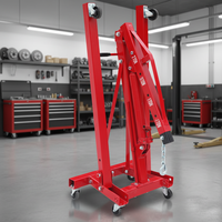 Grue d'atelier hydraulique pliable portable de haute qualité, grue pliante pour moteur, mini-grue mobile manuelle 2T YOUAO en acier à haute teneur en carbone
