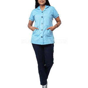 Trajes de fregado de enfermería con logotipo personalizado de alta calidad, uniformes médicos con bolsillos elásticos, juegos de fregado de tela de lona - Product Image 1