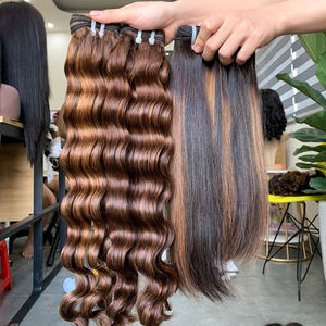 Paquetes de cabello Remy ondulado del océano vietnamita Trama única hecha de cabello humano virgen 100% 8-32 pulgadas Precio al por mayor - Product Image 1