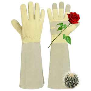 Guantes de jardinería de cuero de poda de rosas para hombres y mujeres, protección de antebrazo a prueba de espinas, empuñaduras de mano, regalos de jardinería para jardineros - Product Image 1