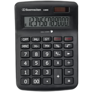 Calculatrice de bureau solaire Soennecken CS900 143 x 46 x 206 mm (L x H x P) noire, alimentée par batterie, marque SOENNECKEN - Product Image 2