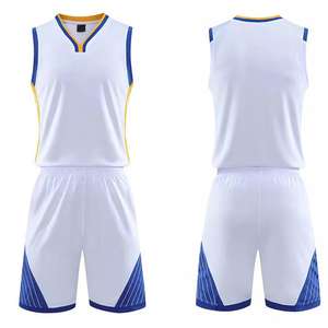 Ensemble d'uniformes de basket-ball sur mesure en gros, respirant, grande taille, 100% polyester, séchage rapide, sans manches, imprimé, vêtements de sport - Product Image 1