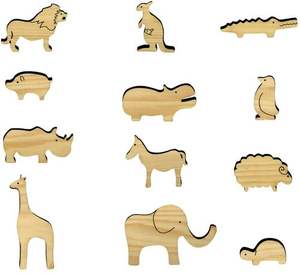 Un ensemble de 10 jouets faits à la main en bois respectueux de l'environnement-Jouets pour bébés en bois, jouets en bois pour tout-petits - Product Image 6