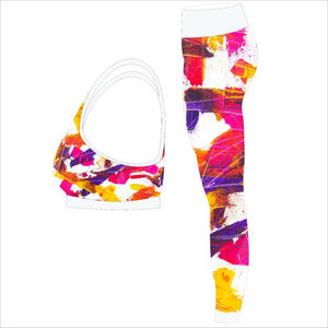 Conjunto Deportivo de Yoga para Mujer, Ropa Deportiva sin Costuras, Falda-Pantalón Roja, Ropa Atlética para Gimnasio, Fitness, Ejercicio, Yoga - Product Image 2