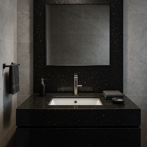 Dalles et carreaux de granit noir Galaxy de luxe pour plans de travail modernes polis, revêtements de sol, solutions d'intérieur pour hôtels, salles à manger et villas - Product Image 5