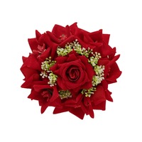 Belles fleurs blanches rouges pour femmes et filles accessoires de cheveux artificiels élégant Juda pour les fêtes de mariage chapeaux de mariée