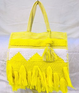 Chic esthétique Dari coton sac fourre-tout écologique élégant fait à la main exclusif réutilisable sac de plage fantaisie femmes sacs fourre-tout - Product Image 1