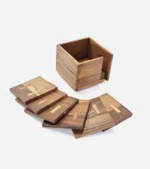 Posavasos de nogal Posavasos de madera natural para bebidas y protección de bebidas A precio muy bajo por HF CRAFTS - Product Image 3