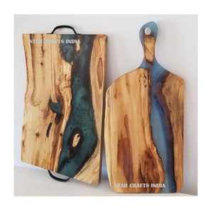 Nouvelle arrivée Blue River Finishing Design unique Produit de qualité supérieure Design de luxe Bois bleu Planches à découper/à découper en résine époxy - Product Image 3