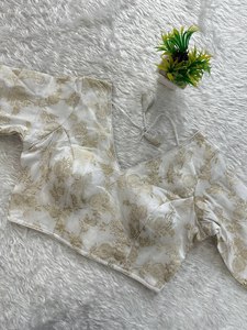 Blusa de manga larga bordada de seda Dhola pakistaní indio para mujer algodón última secuencia de fantasía étnica Zari Work Trendy Wear - Product Image 2