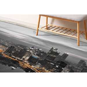 Tapis imprimé panoramique Pittsburgh Pennsylvania Night - Tapis de cuisine lavable en machine, tapis Goblen - Product Image 2