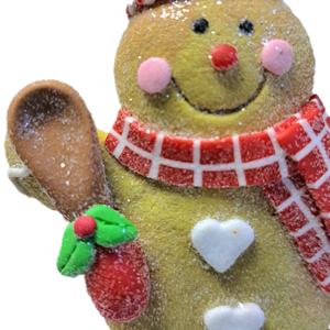 Christmas Decoration Supplier Hot Sale Products Polymer <b>Clay</b> Dough Sugar Glitter Christmas Chef Gingerbread Man Hanging Ornament - Product Image 4