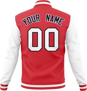 Vente en gros de vestes universitaires pour hommes femmes manteaux bombardiers Letterman en toile personnalisables avec patchs de broderie pour les clubs scolaires - Product Image 3