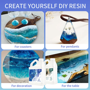 Resina Epoxi LEQU de 35.2oz, Pegamento AB de Alto Brillo, Adhesivo No Amarilleante para Fabricación de Joyería y Vasos - Product Image 6