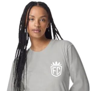 T-shirt en coton à manches longues classique pour femmes, col rond, coupe décontractée, couleur unie, à porter tous les jours, haut basique - Product Image 4