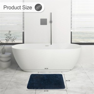 Vente en gros de tapis de bain minimaliste de qualité supérieure en coton antidérapant avec séchage rapide absorbant lavable caractéristiques motif solide - Product Image 6