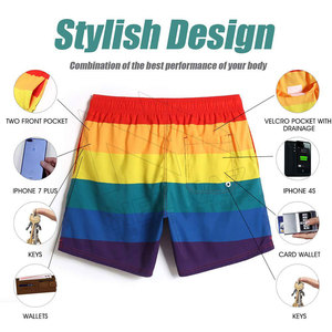 Short décontracté d'extérieur de haute qualité pour hommes Design mince respirant avec cordon de serrage Short de plage écologique - Product Image 3