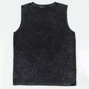 Débardeur d'été personnalisé de haute qualité en gros bébé garçons Stone Wash T-shirt 100% coton Sport enfants gilet délavé à l'acide - Product Image 2