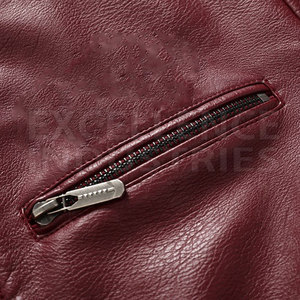 แจ็กเก็ตหนังแกะสีดำสำหรับผู้ชายแจ็คเก็ตหนังฤดูหนาว - Product Image 5