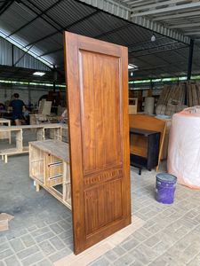 Meilleure qualité de porte principale en bois de teck massif de couleur noyer porte de chambre intérieure en bois pour la maison hôtel villa résidentielle - Product Image 3