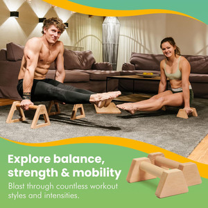 IRIS PowerBars Parallettes Push Bars Joint Friendly Otro material Equipo de calistenia Durable Handstand Trainer Model - Product Image 3