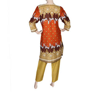 ชุดสูทผ้าลอนพิมพ์ลายสำหรับผู้หญิง 2 ชิ้น - หลายสี - Product Image 5
