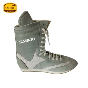 Zapatos de boxeo de malla de cuero de estilo largo personalizados de alta calidad Nuevo diseño para lucha y kick boxing - Product Image 3
