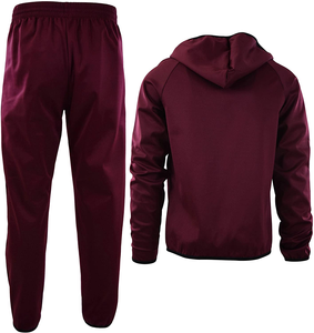 OEM personalizado de alta calidad de los hombres de 2 piezas sólido impreso chándal conjunto con chaqueta con capucha al por mayor de moda en 2025 - Product Image 2