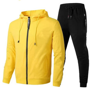 Ensemble de survêtement unisexe en molleton épais 380g avec sweat à capuche zippé oversize et pantalon de jogging droit à jambe large, couleur unie - Product Image 2