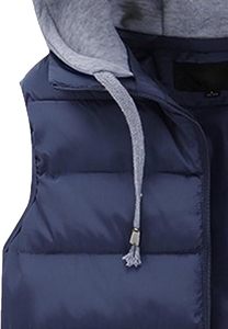 Chaleco acolchado para hombre, resistente al agua paquete alternativo, abrigo informal de invierno 2025 para hombre con capucha, sin mangas, ligero - Product Image 4