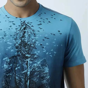 Camiseta de sublimación completa con estampado personalizado 100% poliéster algodón sublimación 100% algodón, camiseta para hombres, ajuste suelto, impreso - Product Image 4