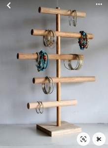 Support de présentation de bijoux en bois écologique personnalisé, design moderne, fait main, pour table, usage intérieur, finition soignée, vente en gros - Product Image 2