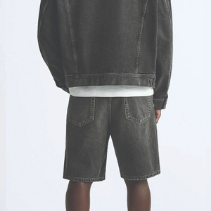 Entraînement Denim Jeans Lavage À L'acide Shorts Hommes Street Style Sun Fad Denim Shorts Hommes Streetwear Cordon Taille Jeans Shorts Garçons - Product Image 4