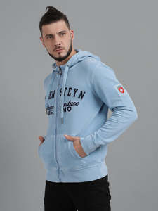 Sudadera con capucha de algodón 100% de secado rápido para hombre, corte ajustado, con cremallera completa, logotipo personalizado, OEM, estilo urbano, invierno, venta al por mayor - Product Image 3